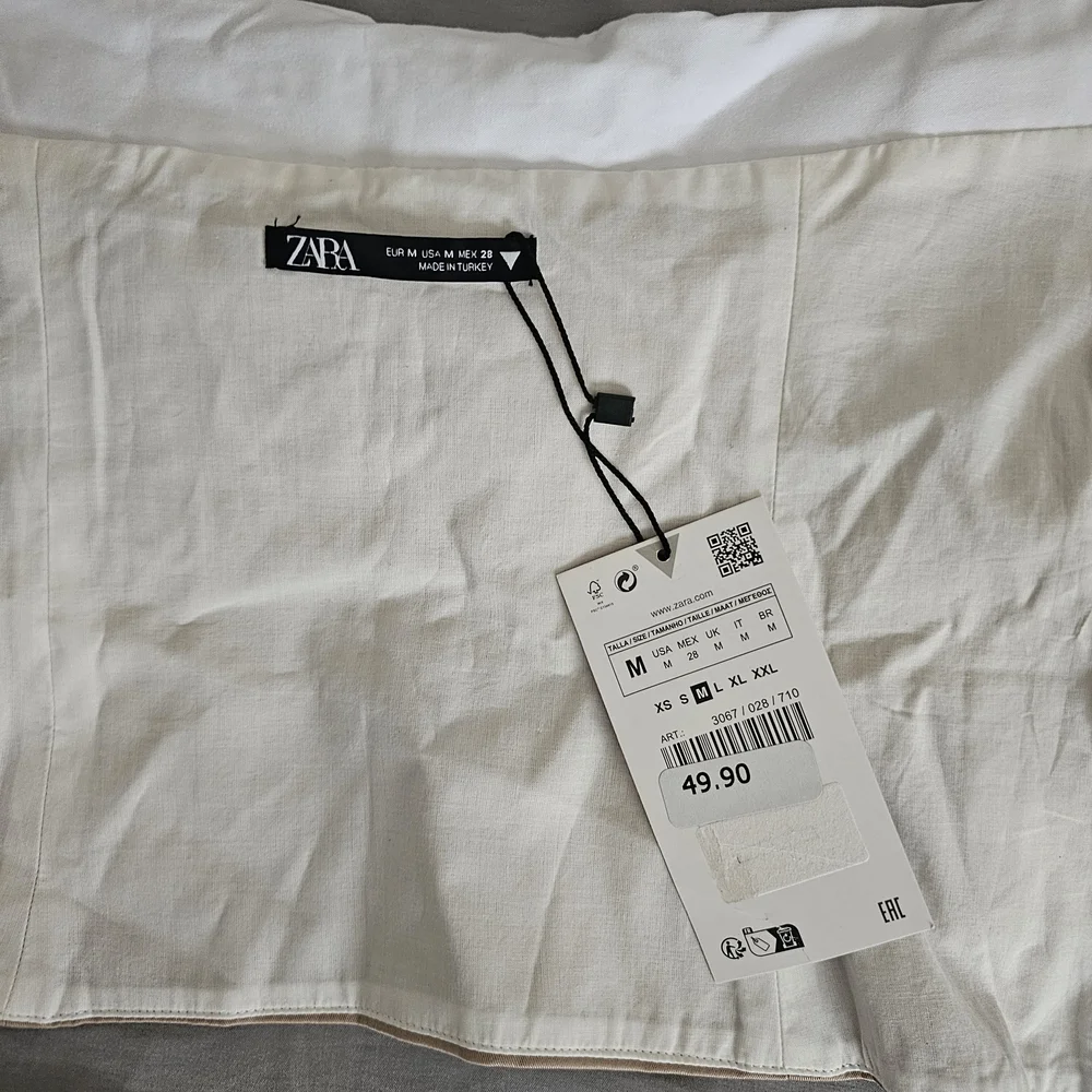 Zara Gabardine Strapless Top - Picture 3 of 4